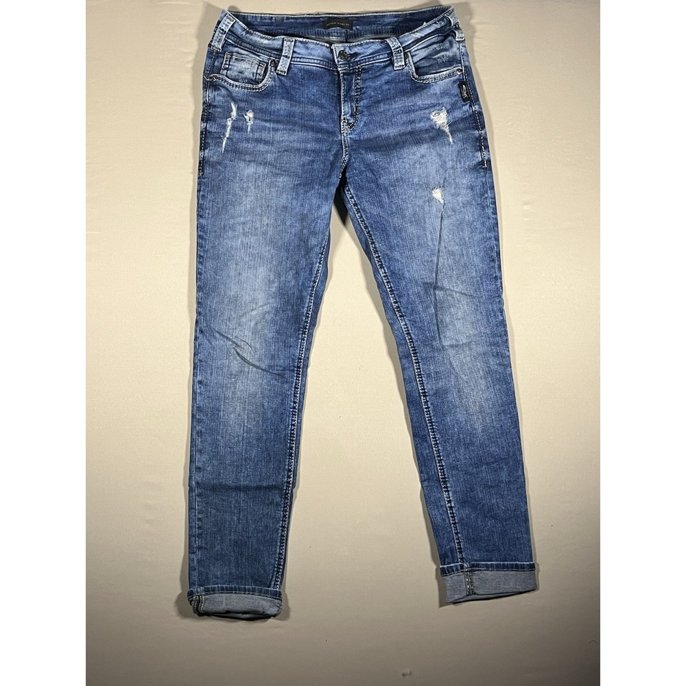 Silver Jeans Co. Women's Skinny Jeans Girlfriend Style W30/L29